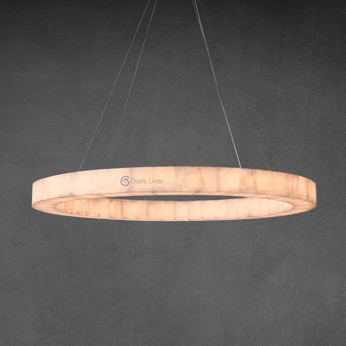 Rivage Round Calcite Chandelier 60" - Oasislives