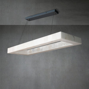 Rivage Rectangular Calcite Chandelier 54" - Oasislives