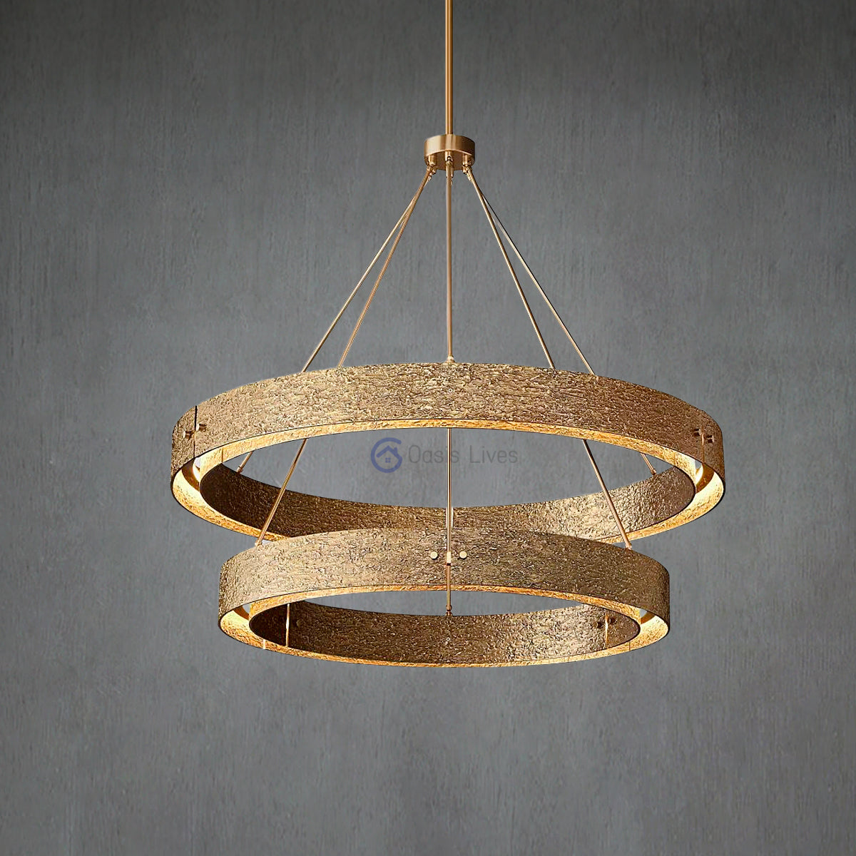Vouvan Two-Tier Round Chandelier 60"
