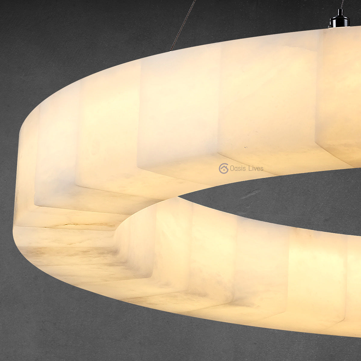 Rivage Round Calcite Chandelier 60" - Oasislives