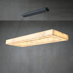 Rivage Rectangular Calcite Chandelier 54" - Oasislives