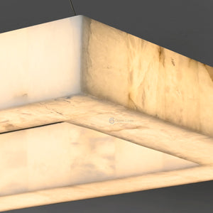 Rivage Rectangular Calcite Chandelier 54" - Oasislives