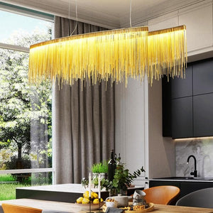Pensy Luxury Length Chain Tassel Chandelier - Oasislives