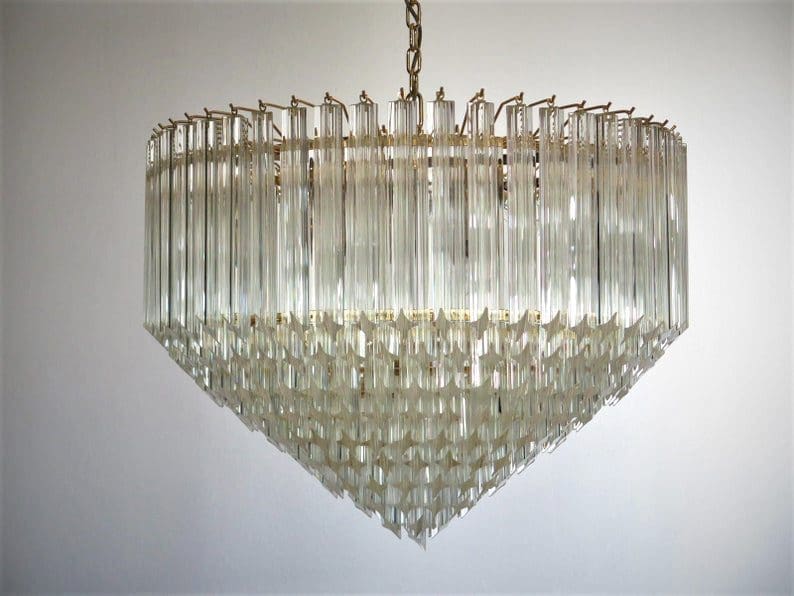 Murano Chandelier – Quadriedri – 265 prisms – Transparent