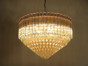 Murano Chandelier – Quadriedri – 265 prisms – Transparent - Oasislives