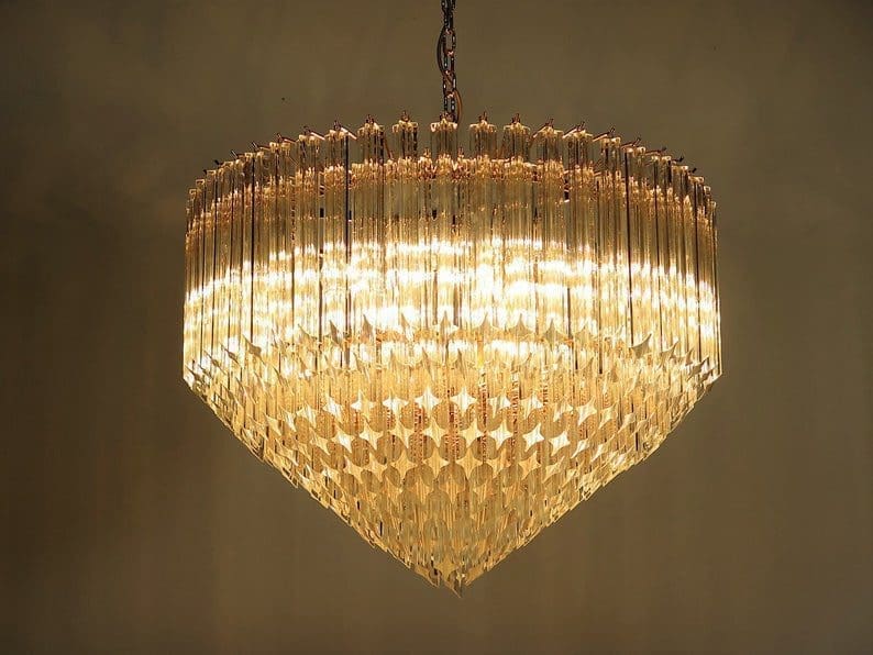 Murano Chandelier – Quadriedri – 265 prisms – Transparent