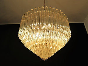 Murano Chandelier – Quadriedri – 265 prisms – Transparent - Oasislives