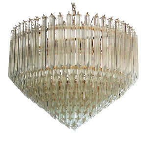 Murano Chandelier – Quadriedri – 265 prisms – Transparent - Oasislives