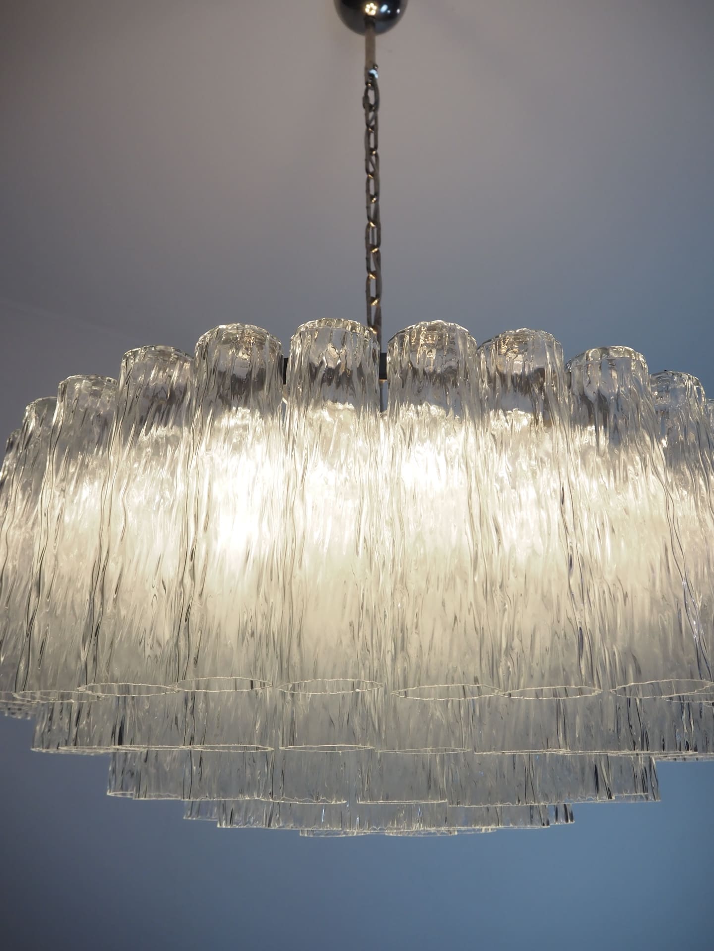 Murano Chandelier – 101 Tuber – Textured – Transparent
