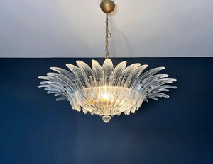 Murano Chandelier 36 Clear Palmette Glass - Oasislives