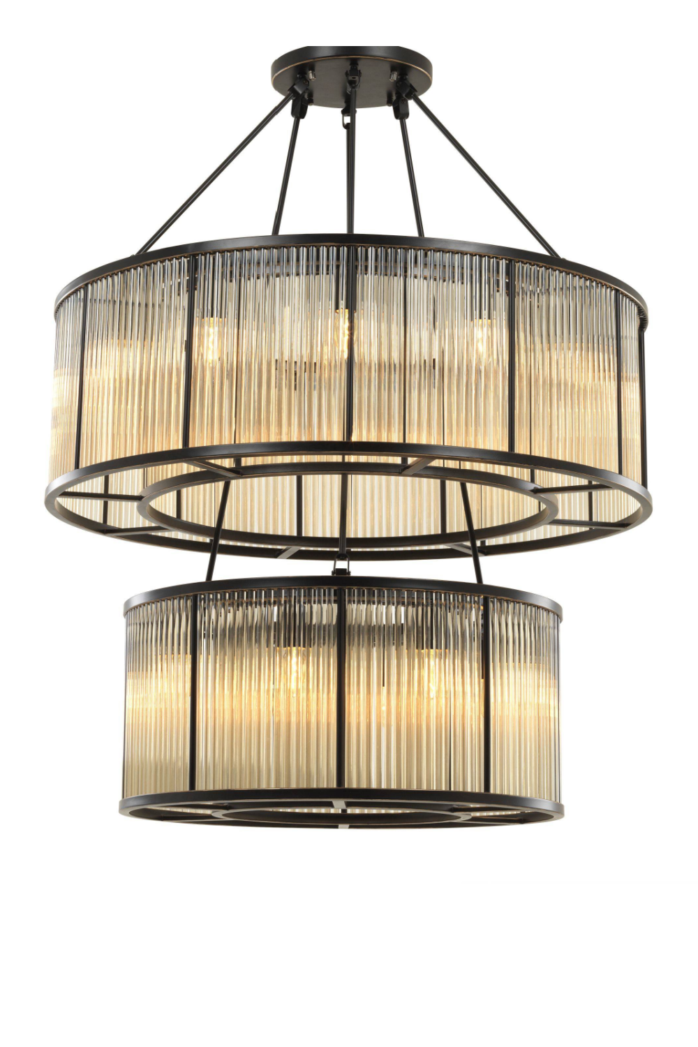 Bernardi Glass 2-Tier Round Chandelier