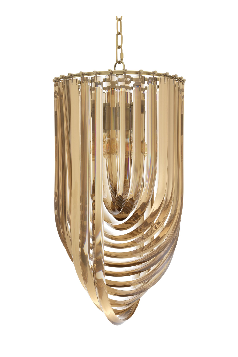 Lucite Loop Chandelier S