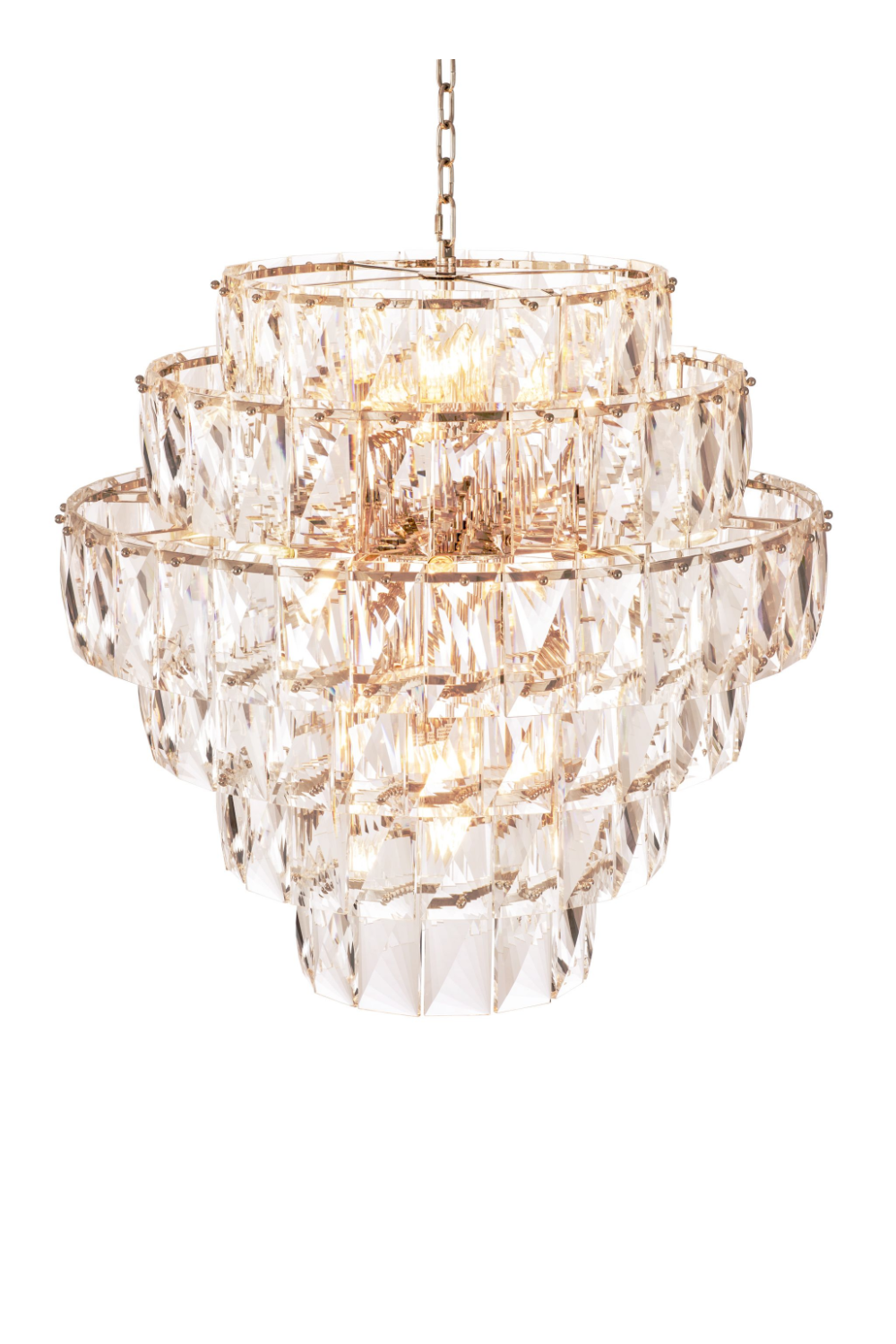 Glass Layered Chandelier L