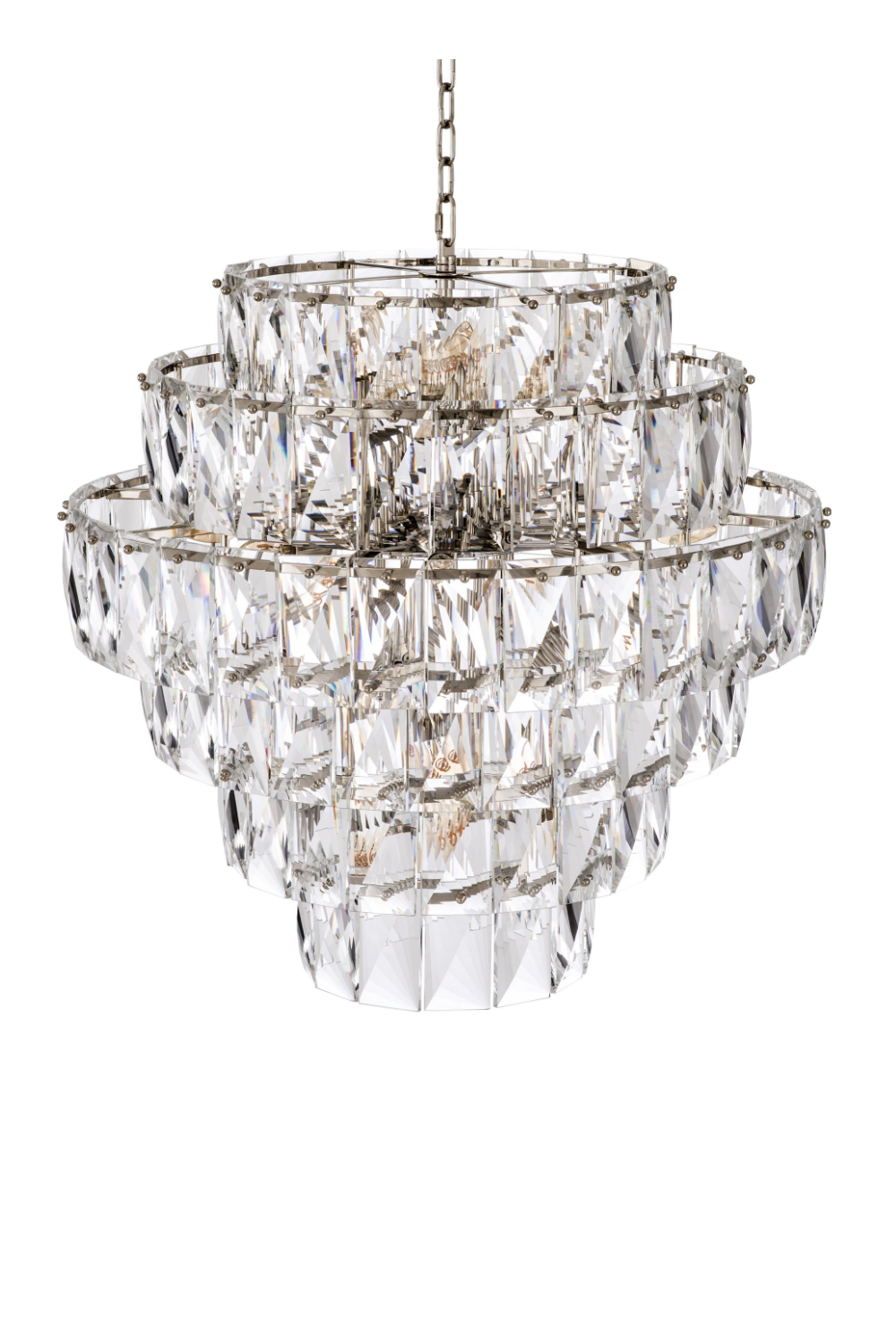 Glass Layered Chandelier L