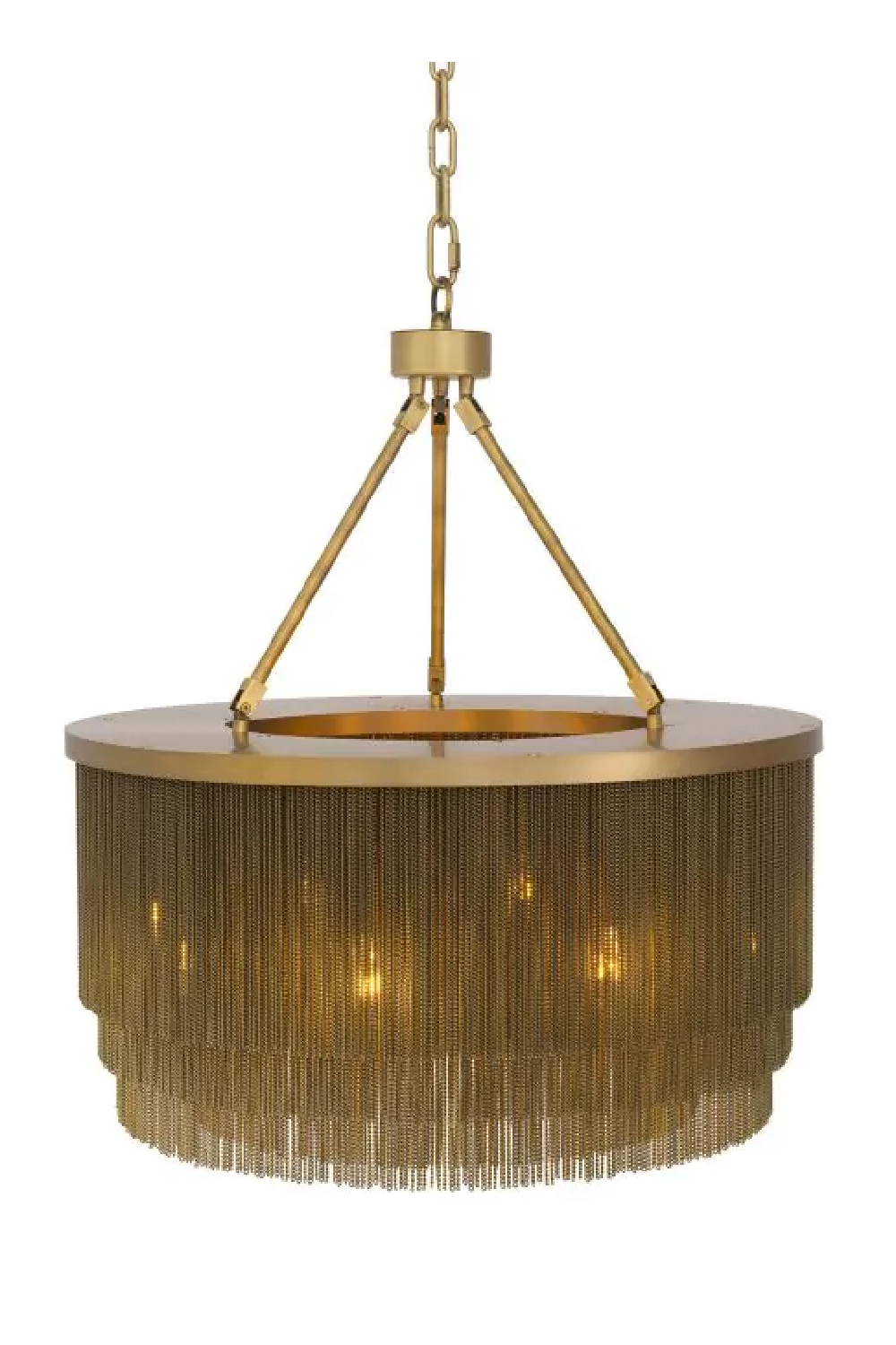 Tissot Round Golden Fringed Chandelier