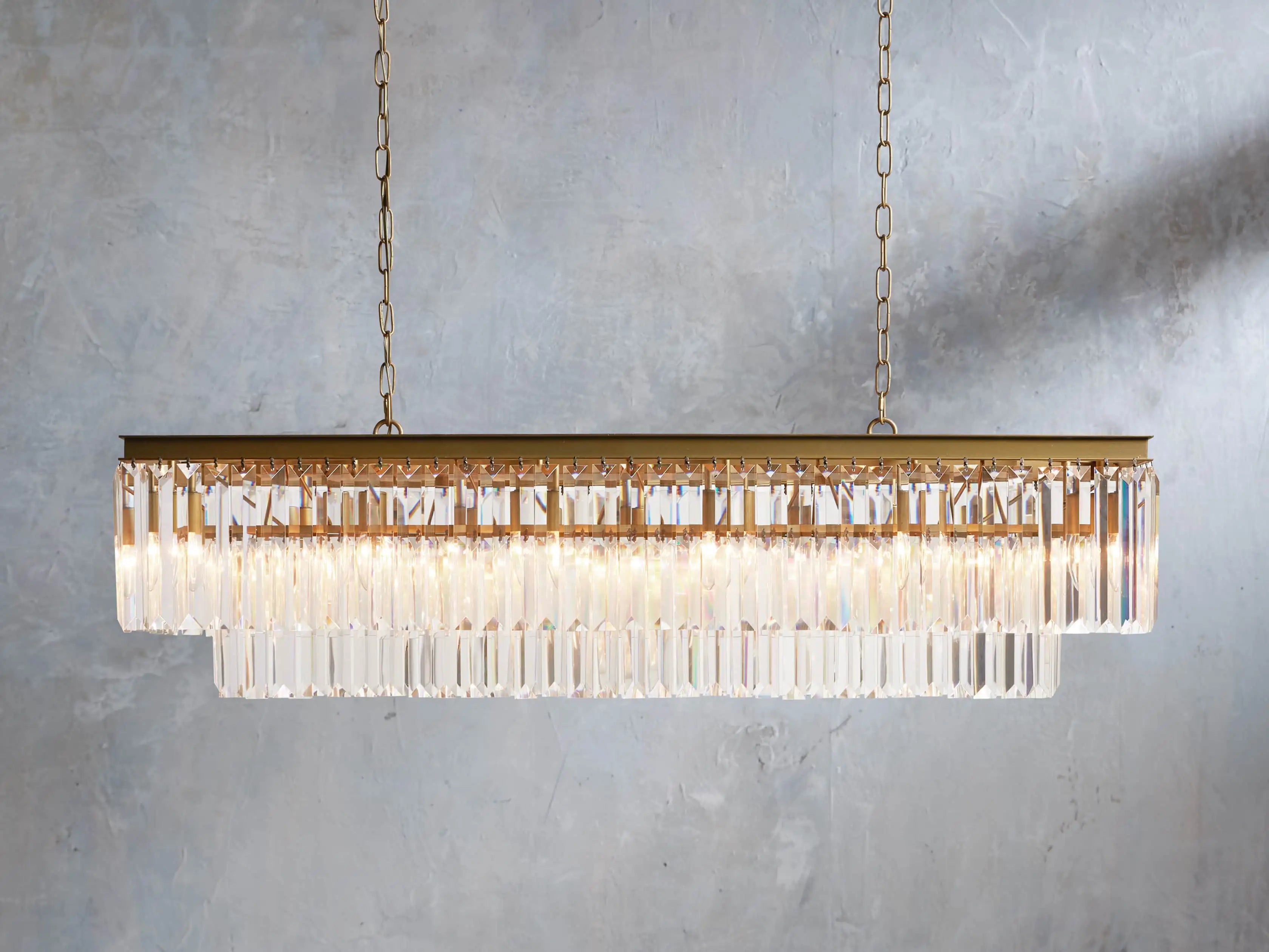 Leland Tiered Rectangular Chandelier