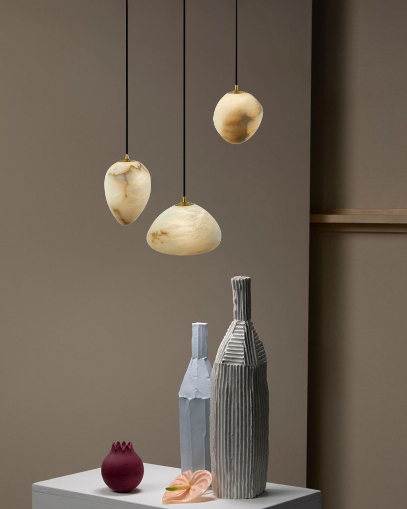 G9 Nature Alabaster Pebble Mini Pendant Light 1 bulb