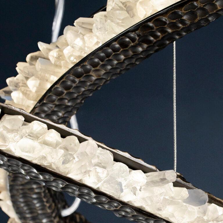 Recife Quartz Halo Large Round Pendant 35″ and 29″