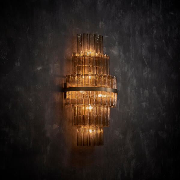 Puzo Smoke Glass Sconce