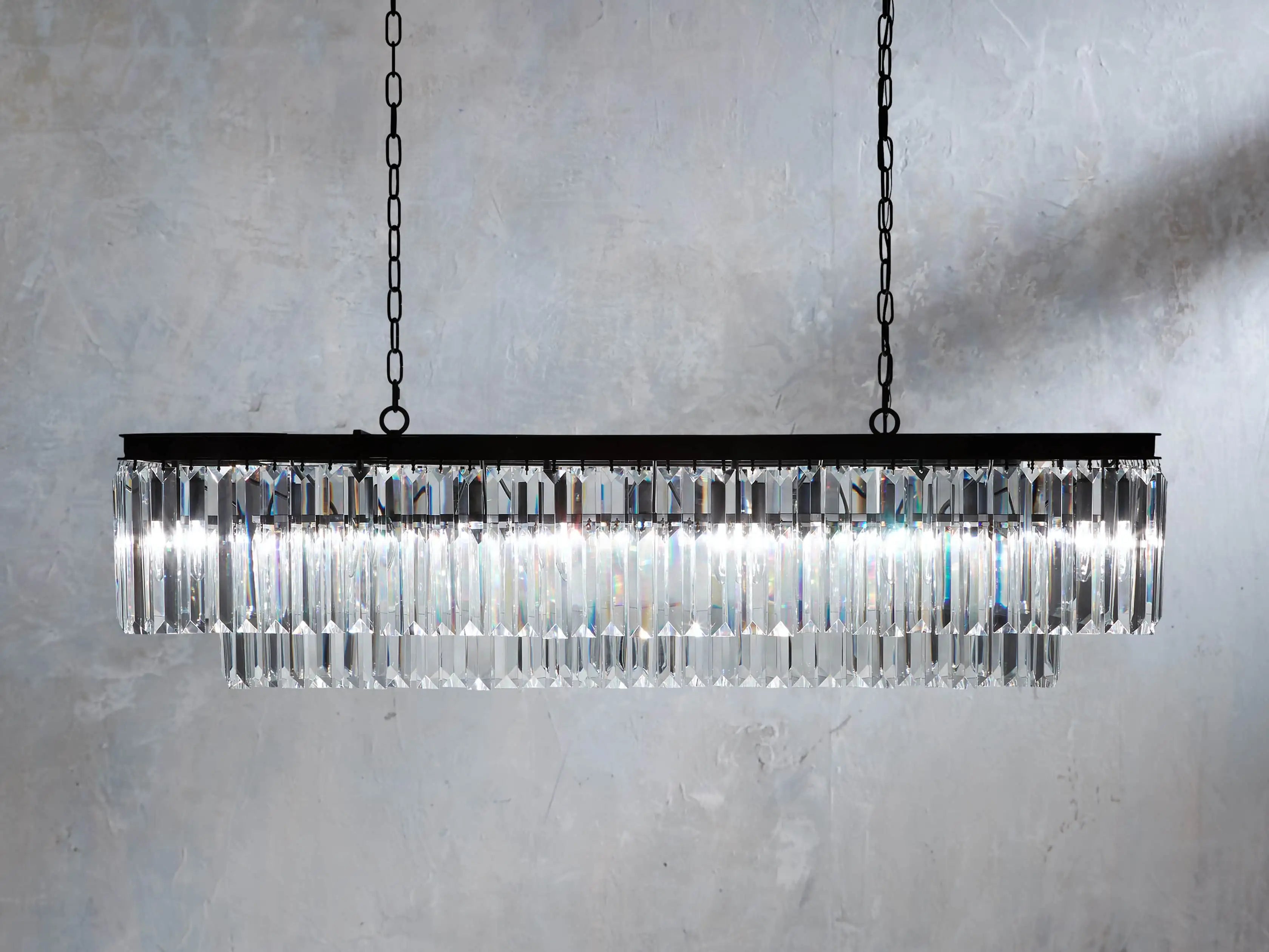 Leland Tiered Rectangular Chandelier