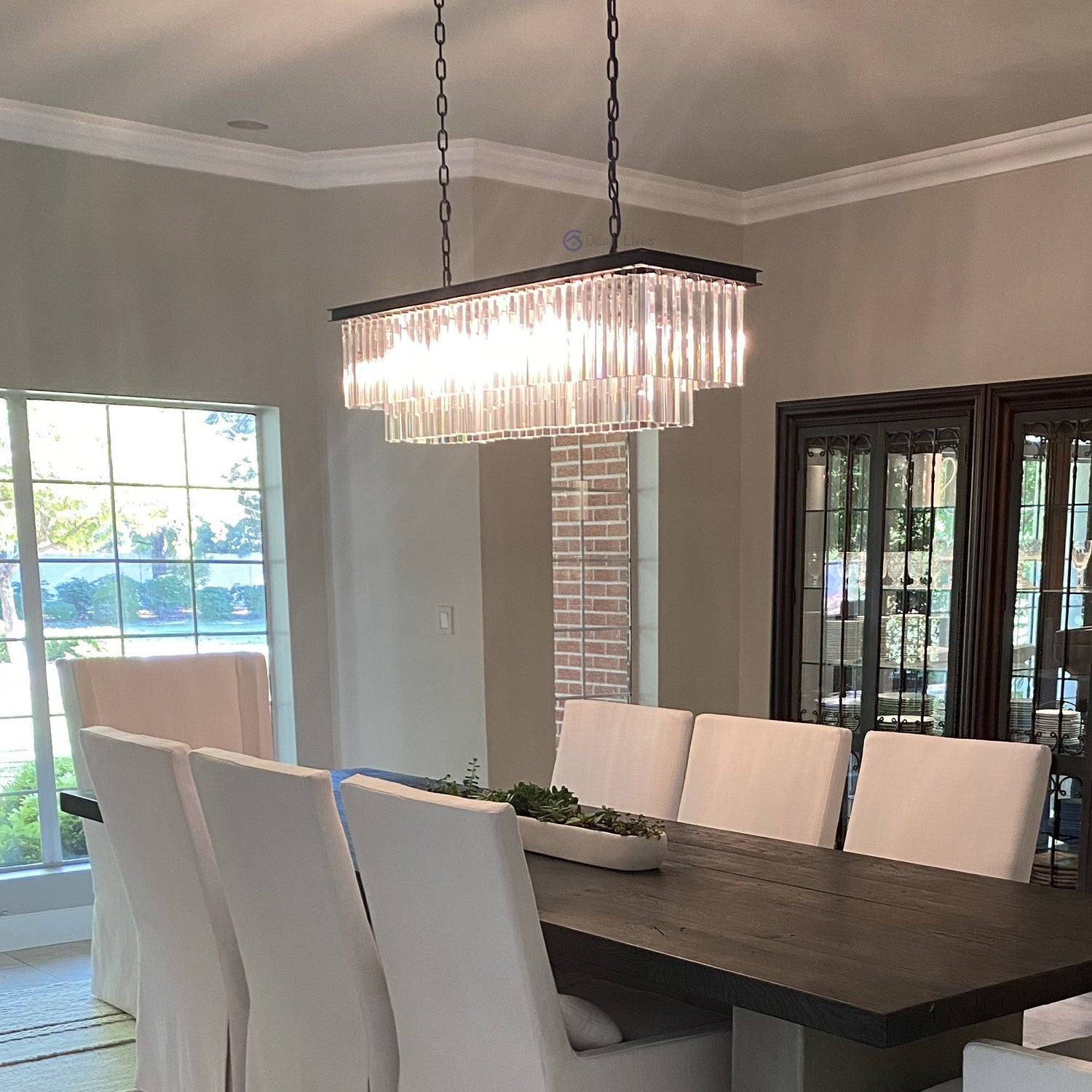 Leland Tiered Rectangular Chandelier