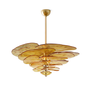 Petals Gold Murano Chandelier - Oasislives