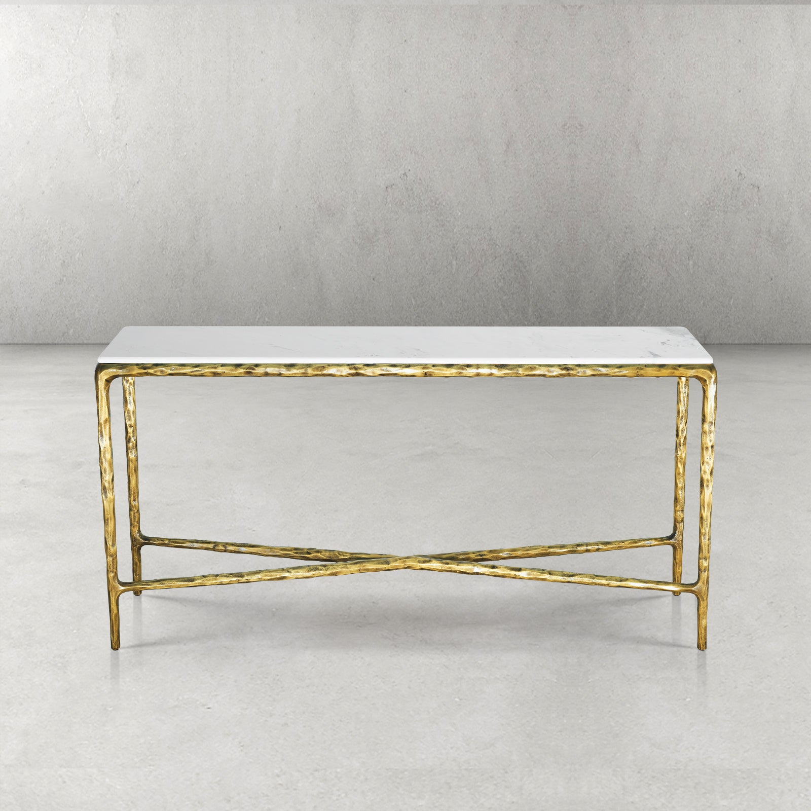 Thaddeus Rectangle Marble Console Table 60" 72"