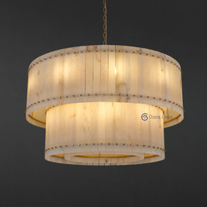 San Marcus Alabaster Luxury Chandelier and Sconce - Oasislives