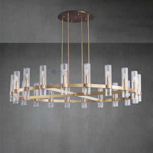 Ravel Modern Fashion Glass Round Chandelier Light D60‘’ - Oasislives
