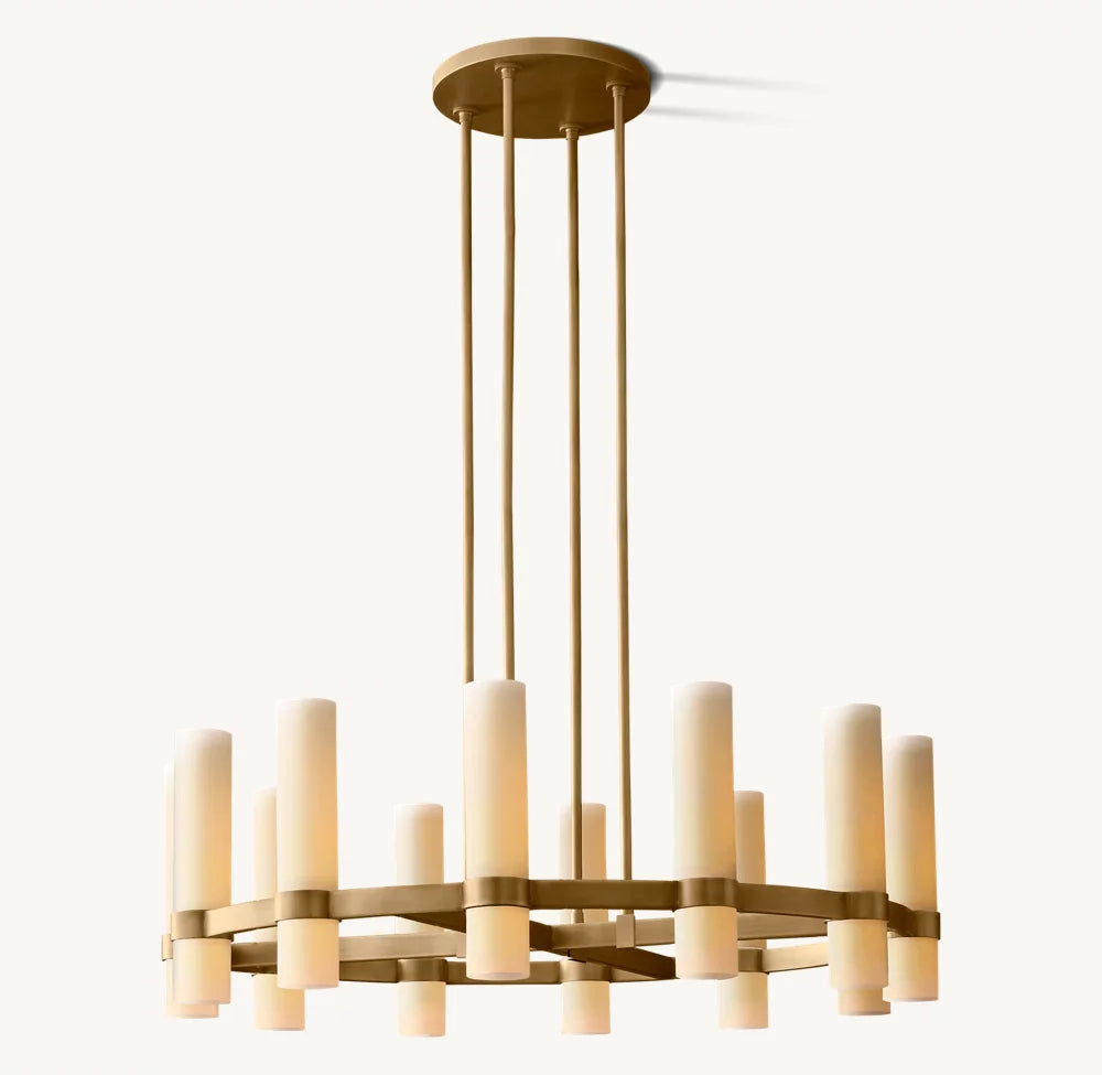 Ravel Milk Glass Pendant & Wall Sconce & Chandelier