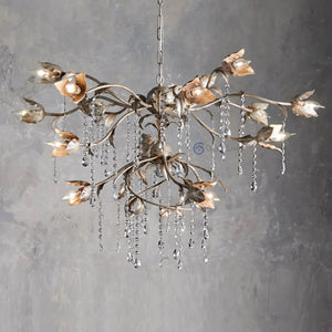 Gothic Viticcio Round Chandelier 40"-Silver - Oasislives