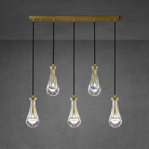 Raindrop Rectangular Chandelier 36"(Cord) - Oasislives