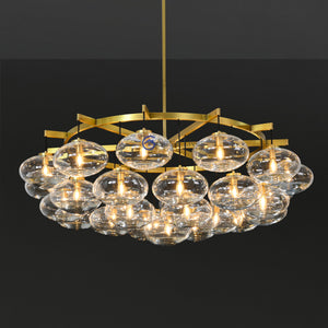 Cabrlet Oval Spherical Glass Luxury Chandelier - Oasislives