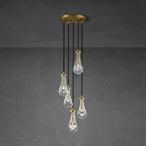 Raindrop Round Chandelier 14"(Cord) - Oasislives