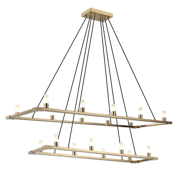 Maurer 2-Tier Rectangular Chandelier
