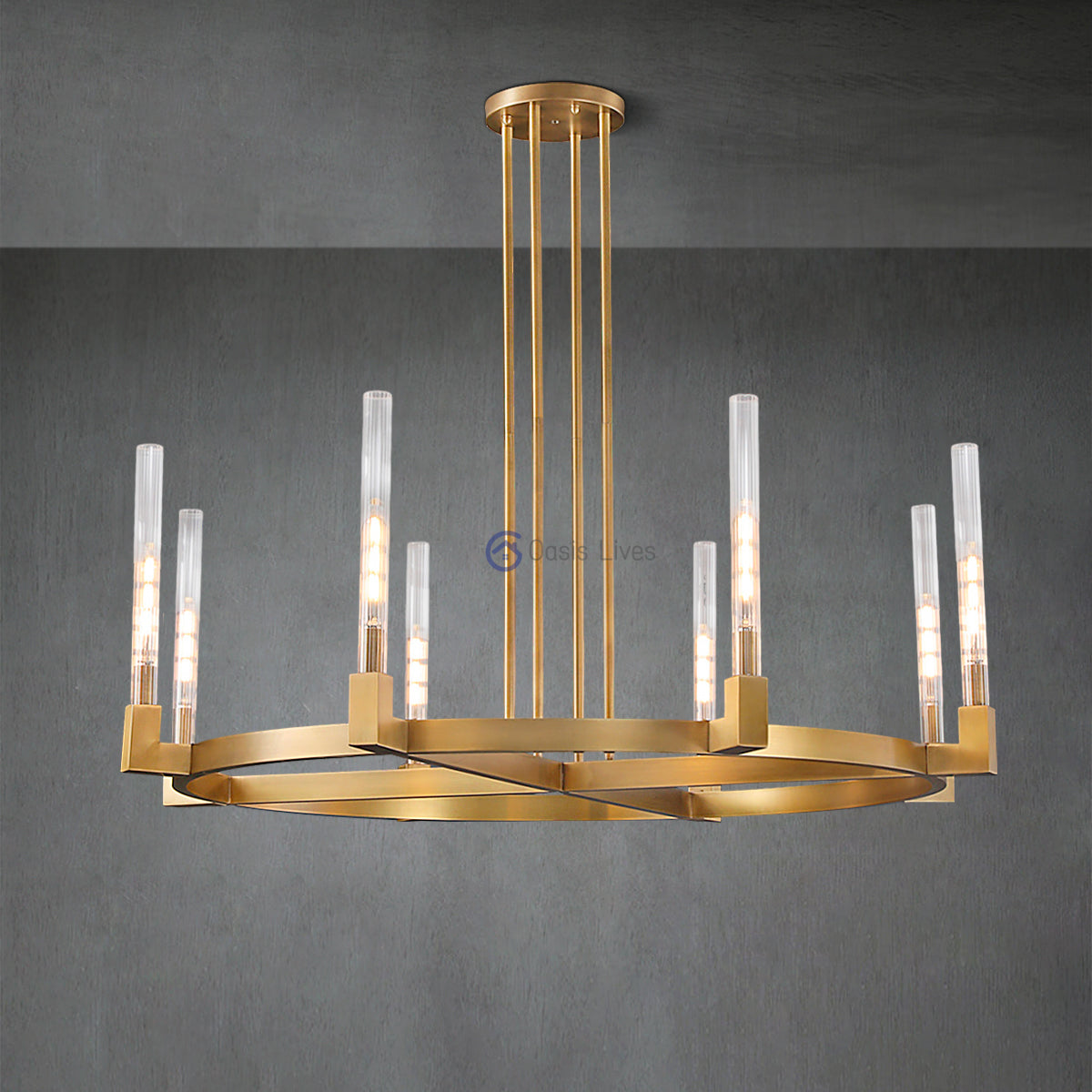 Cannel Glass Chandelier/Pendant/Sconce - Oasislives