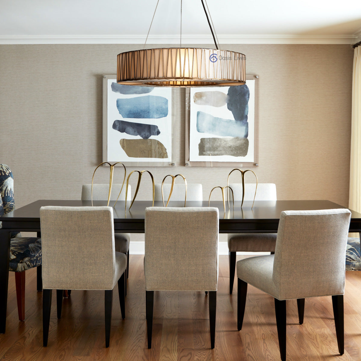 Chet Round Chandelier 24" 36" 42" 60"D