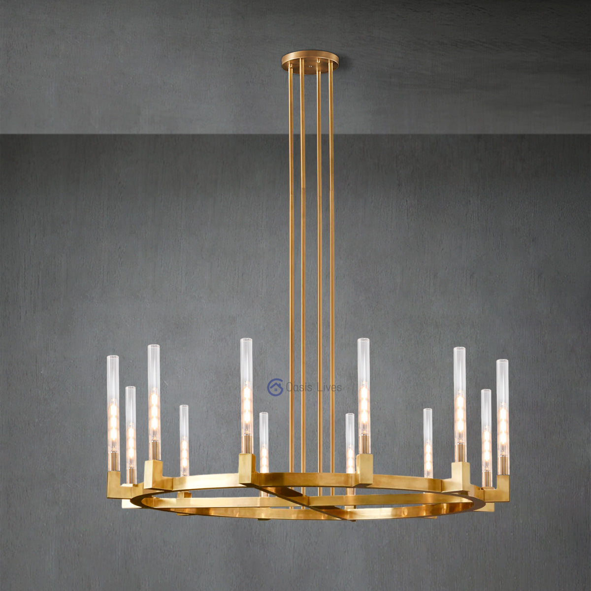 Cannel Glass Chandelier/Pendant/Sconce - Oasislives