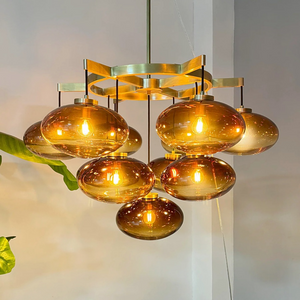 Cabrlet Oval Spherical Glass Luxury Chandelier - Oasislives