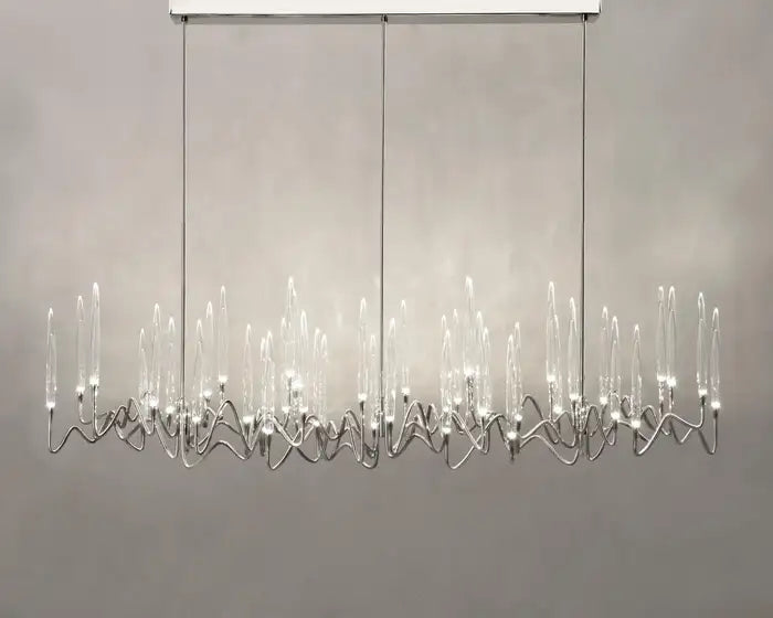Pezzo Crystal Long Chandelier L78'' 59'' 40''