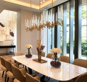 Pezzo Crystal Long Chandelier L78'' 59'' 40''