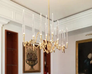 Pezzo Crystal Long Chandelier L78'' 59'' 40''