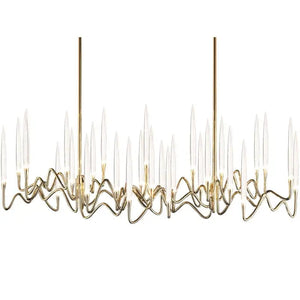 Pezzo Crystal Long Chandelier L78'' 59'' 40''