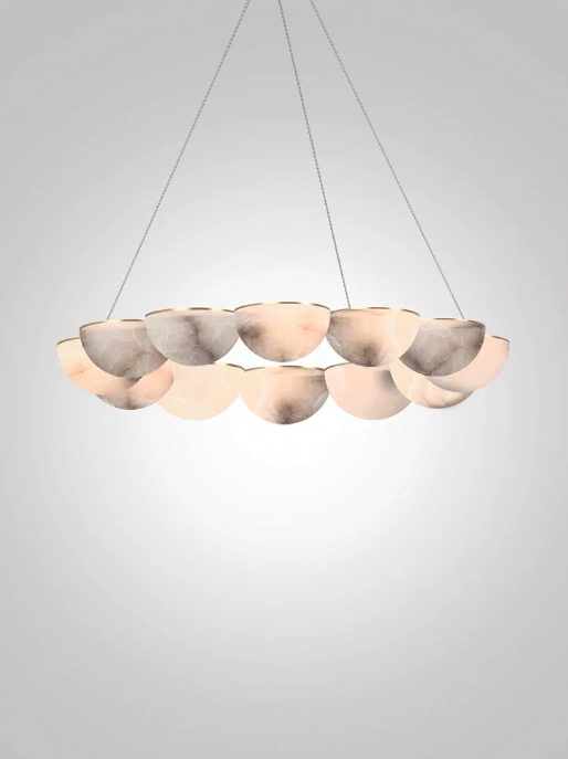 Hemisphere Alabaster Chandelier