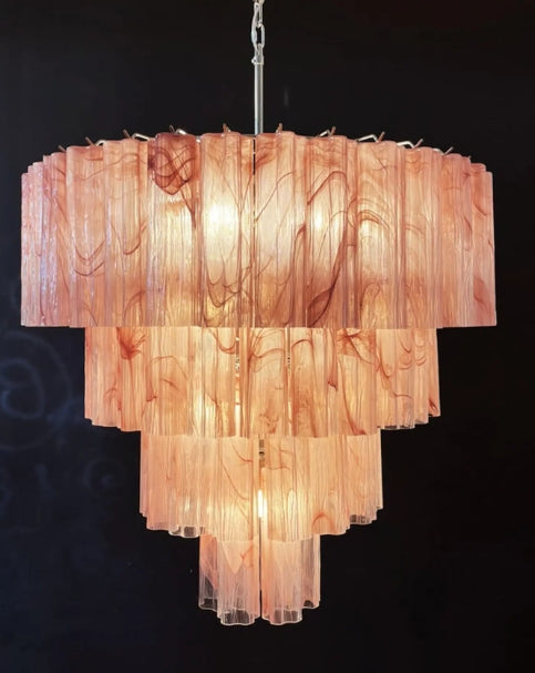 Murano Chandelier - 78 Tubes - Pink