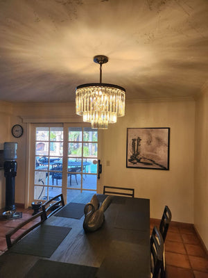 Odean Crystal Chandelier / Flushmount - Oasislives