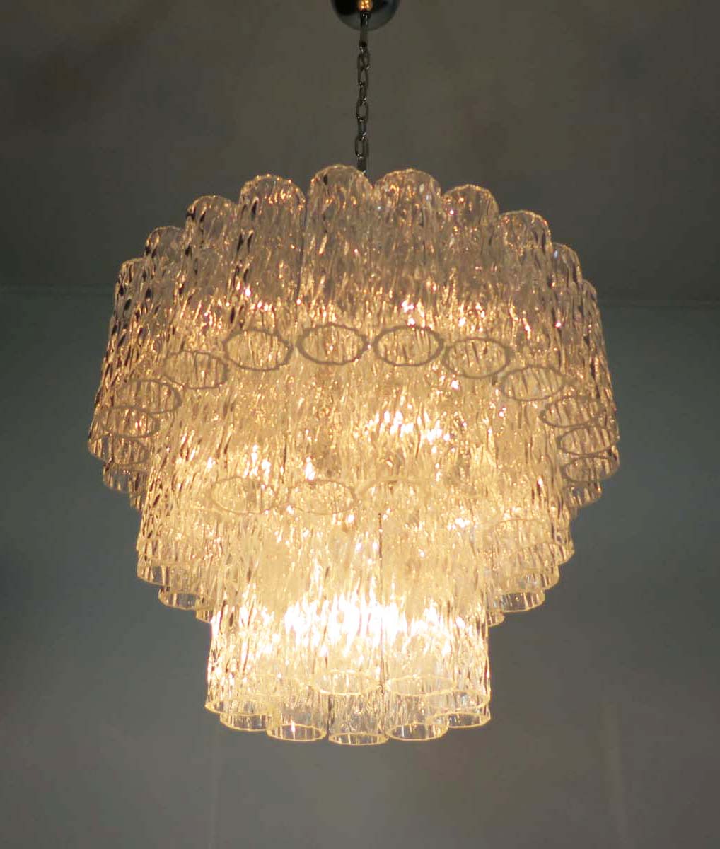 Murano Chandelier 52 Clear Glass Tubes