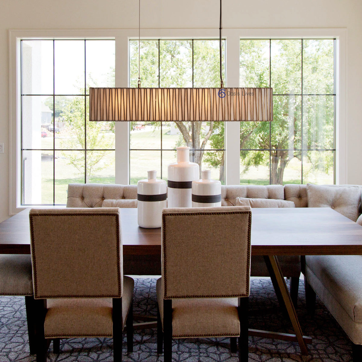 Chet Rectangular Chandelier 49" 60" 72"W