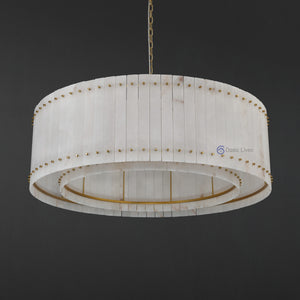 San Marcus Alabaster Luxury Chandelier and Sconce - Oasislives