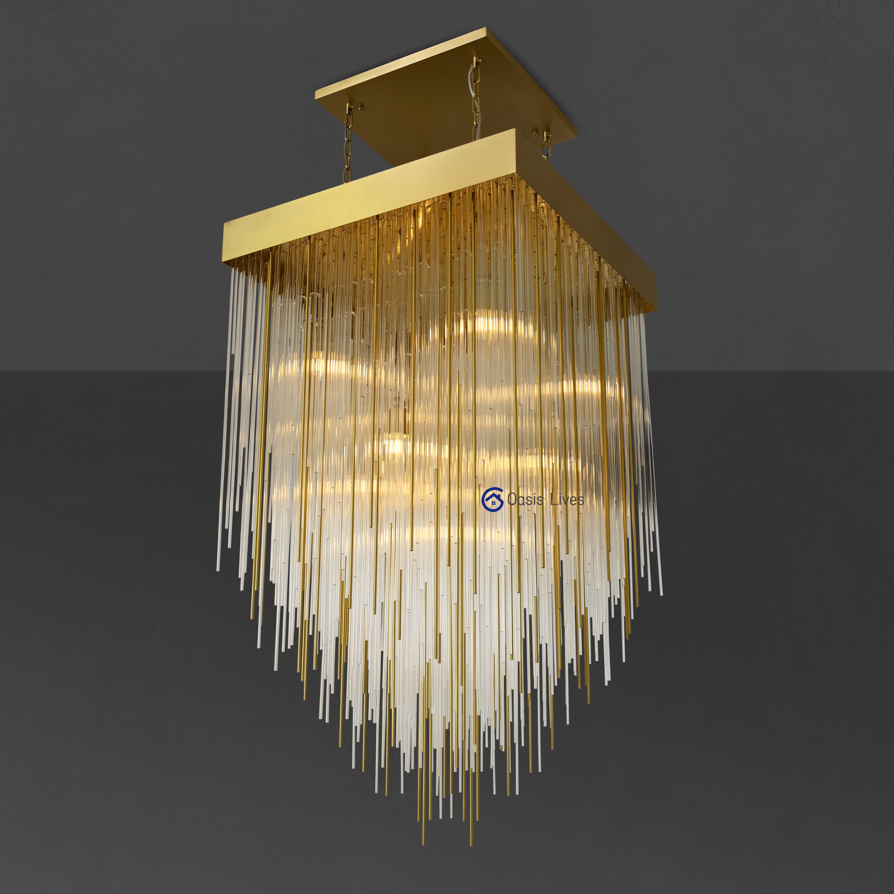 Casa Modern Series Glass Square Chandelier / Sconce